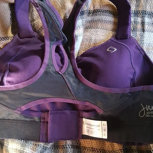 Moving Comfort Purple Sports Bra - Picture 1 of 9